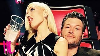 Gwen Stefani &amp; Blake Shelton Flirting Interrupted By Adam Levine On &#39;The Voice&#39;