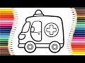Ambulance Coloring Pages Coloring Book Learn Colors