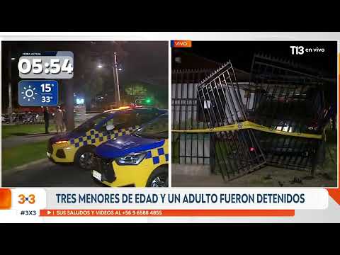 Persecución por auto robado termina con patrulla municipal volcada: Tres menores detenidos