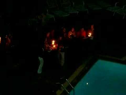 Koledy v hotelu na Štědrý večer, Chiang Mai, Thaisko 2007