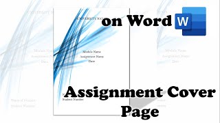 How to make an Assignment Cover Page | on MS Word| DIY