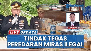 Tindak Tegas Peredaran Minuman Ilegal, Polres Pulau Taliabu Musnahkan Ribuan Miras Selundupan