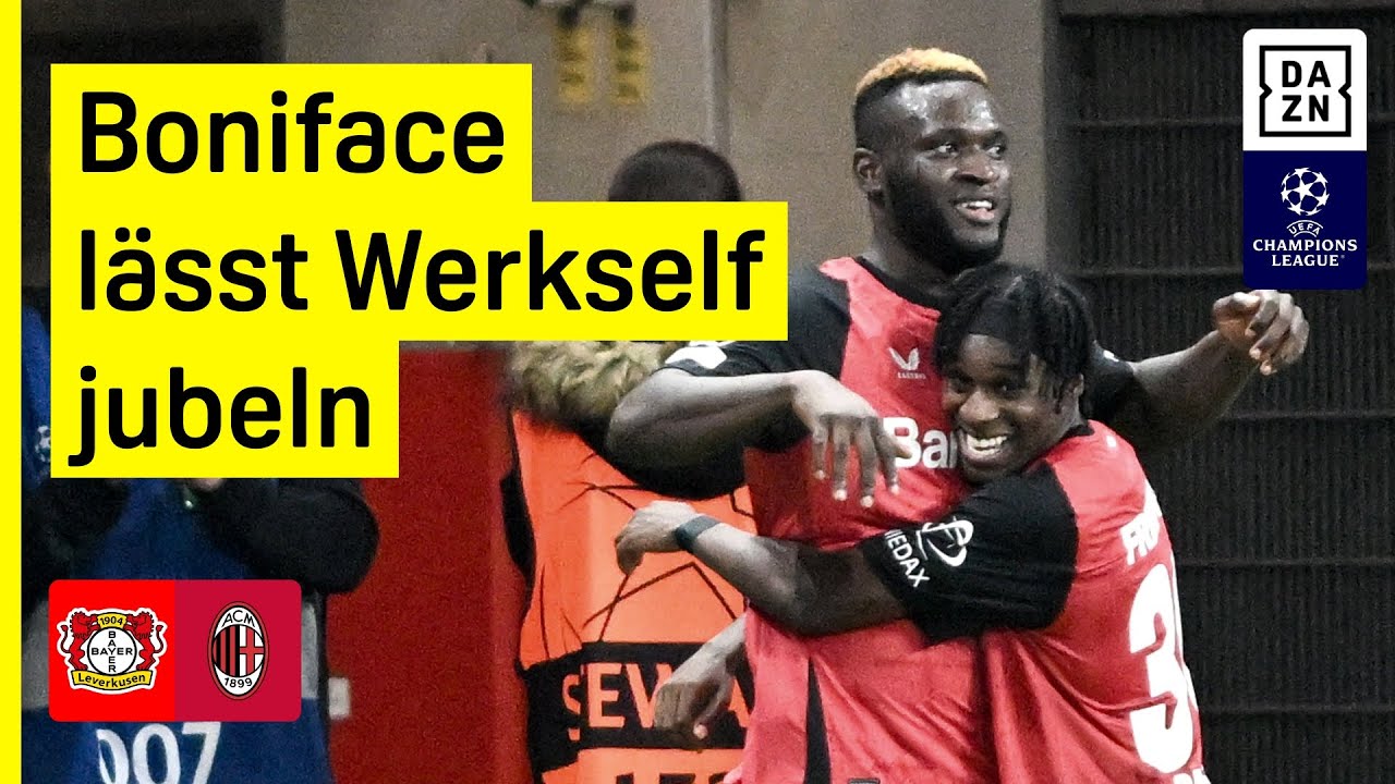 Bayer übersteht starke Milan-Schlussphase: Bayer Leverkusen - AC Milan | Champions League | DAZN