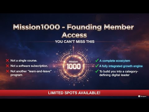 Mission 1000: The Godfather Founder Access Has Opened 🔥💯