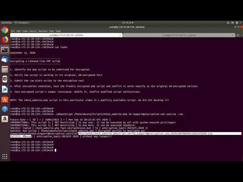 Php Cli Script Encryption Obfuscation New 2020