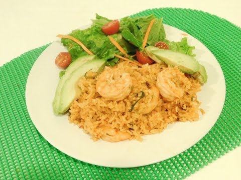 Spanish Yellow Rice with Shrimps recipe | Arroz Amarillo Con Camarones| Episode 282