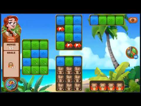 Lost Island Blast Adventure Level 1421 - NO BOOSTERS 🏝️ | SKILLGAMING ✔️