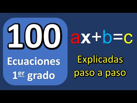 100 ECUACIONES DE PRIMER GRADO