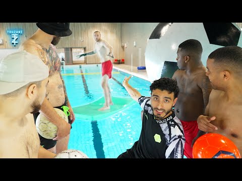 SOCCER CHALLENGES IN A POOL!