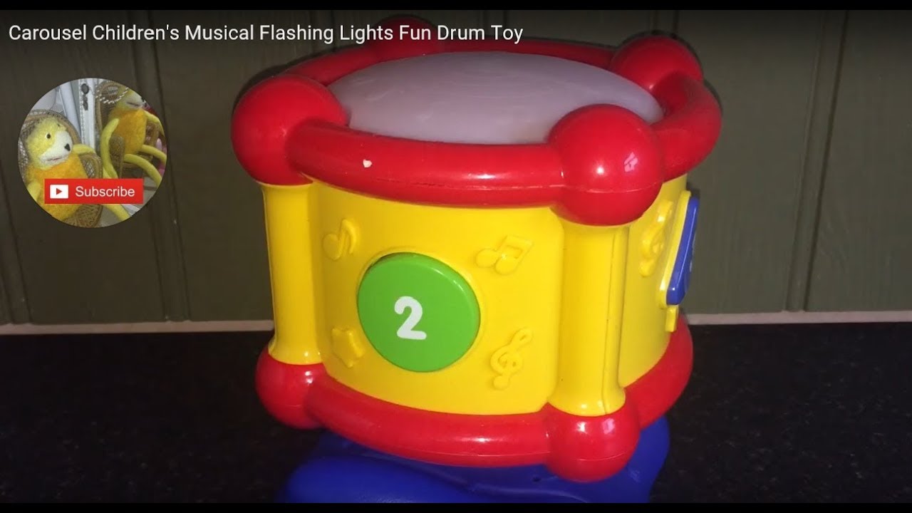Carousel Children's Musical Flashing Lights Fun Drum Toy