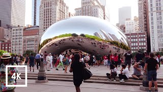 Walking Magnificent Mile (Michigan Ave) Chicago, Illinois Binaural City Sounds | 4K (Busy Weekend)