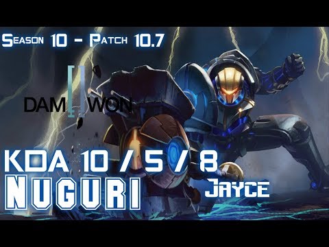 DWG Nuguri JAYCE vs ORNN Top - Patch 10.7 KR Ranked
