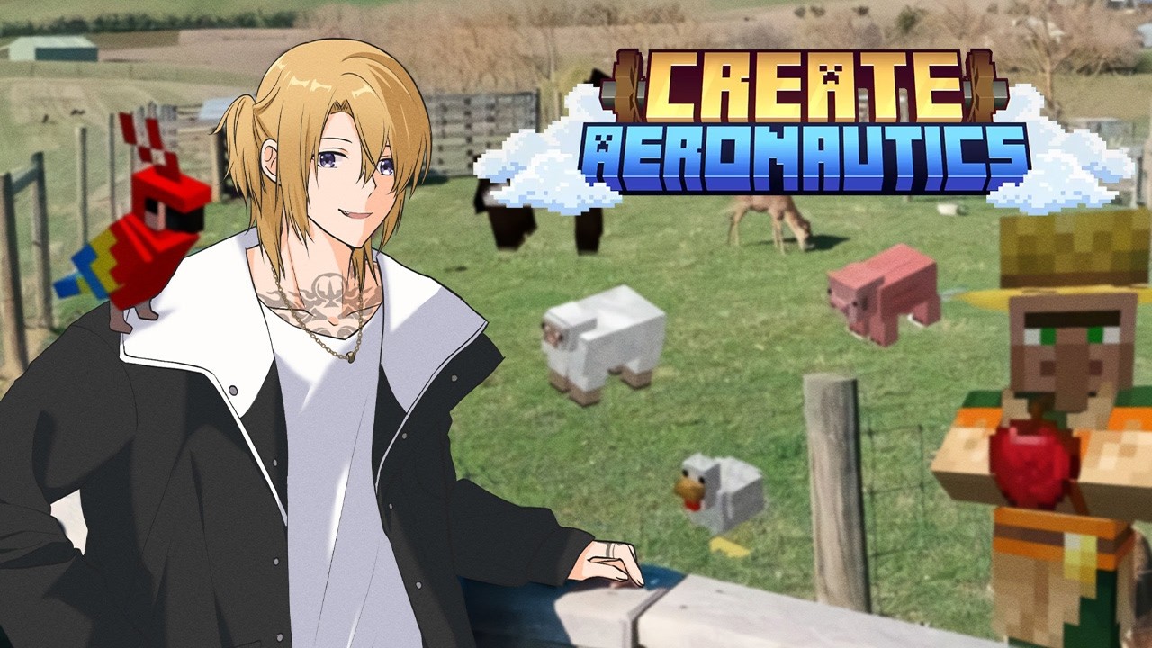 【MINECRAFT】FLYING HIGH WITH CREATE AERONAUTICS WITH YAMINO-KUN【 #lucakaneshiro #nijisanji_en 】
