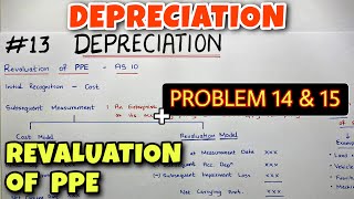 #13 Depreciation - Revaluation of Assets - Problem 14 & 15 - By Saheb Academy