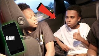 SURPRISED BAM BAM WITH AN IPHONE 7.... (TRASHED HIS ANDROID)