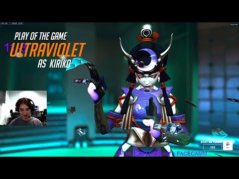 KIRIKO MYTHIC SKIN AMATERASU - ULTRAVIOLET! POTG! [ OVERWATCH 2 SEASON 3 TOP 500 ]