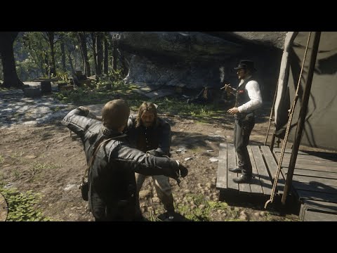 Dutch's reaction to Micah pushing Arthur is very strange