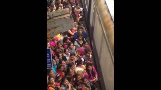 INDIAN Women crowd puching badly each other on railway station
