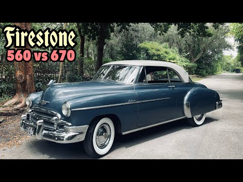 Firestone 560-15 Vs. 670-15 white wall tires.  Which one is better for your classic car?