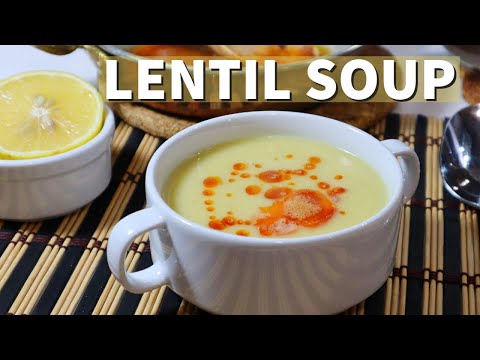 Turkish Yellow Lentil Soup "Mercimek Çorbası"/ Restaurant Style
