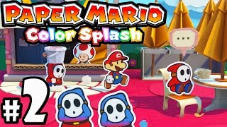 Paper Mario Color Splash - Wii U Gameplay Walkthrough PART 2 - Port Prisma & Ruddy Road: Paint Stars