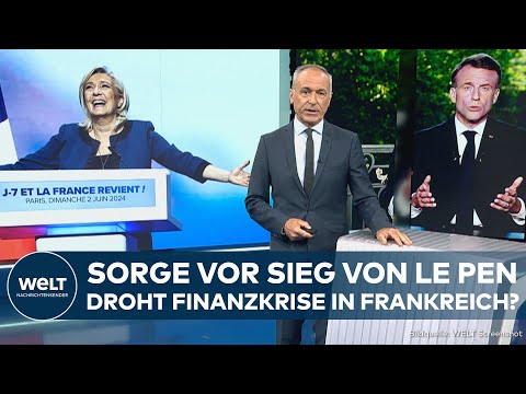 Video Thumbnail: FRANKREICH: Sorge vor Sieg von Le Penn bei Neuwahlen! Finanzminister warnt vor Krise