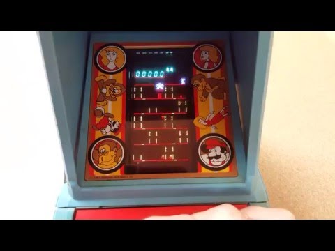 Vintage Coleco Donkey Kong Table Top Arcade Retro Review and Gameplay