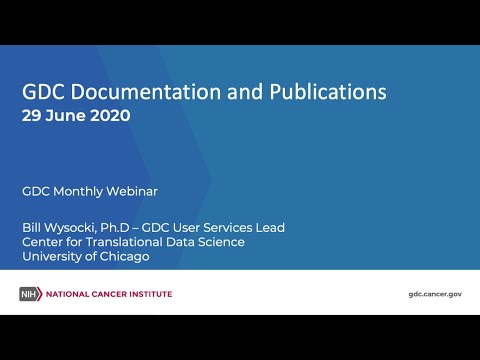 GDC Documentation and Publications – June 29, 2020 GDC Monthly Webinar