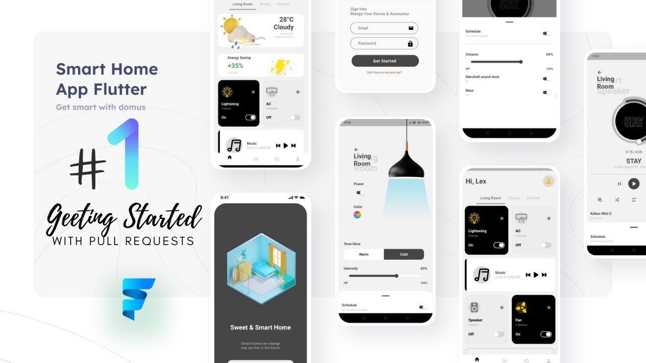 Smart Home App Flutter | Getting Started with Pull Requests | GitHub | How to Contribute #1