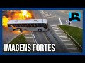 Câmera Flagra Acidente Grave Entre Carro Caminhão E ônibus No Paraná