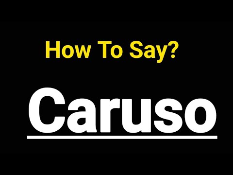 How To Pronounce Caruso ( CORRECTLY)