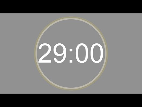 29 MINUTE - 4K - COUNTDOWN IN REVERSE - 1740 SECOND TIMER -