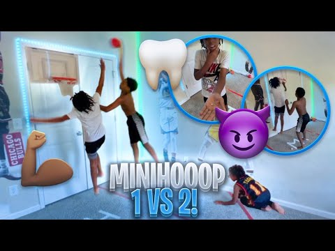 teeth KNOCKED OUT in mini hoop 1v2 🫣