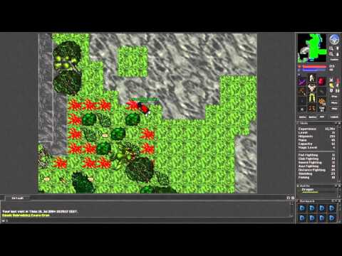 Tibia [7.2] Level 11 paladin solo Dragon