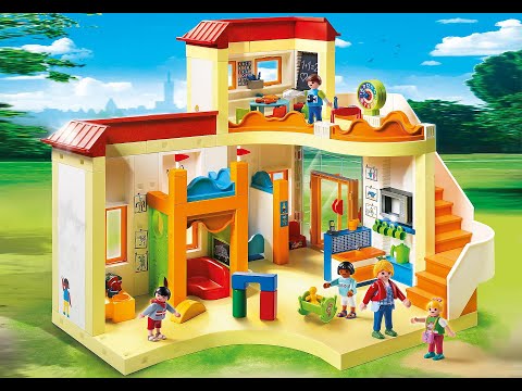 Unboxing Playmobil Sunshine Preschool, Playmobil City Life Toy for boys and girl Pink Rock Club
