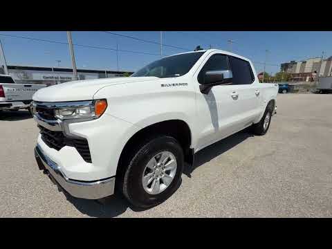 2025 Chevrolet Silverado 1500 Crew Cab Short Box 4-Wheel Drive LT in White for sale at Ontario Motor Sales in Oshawa, ON