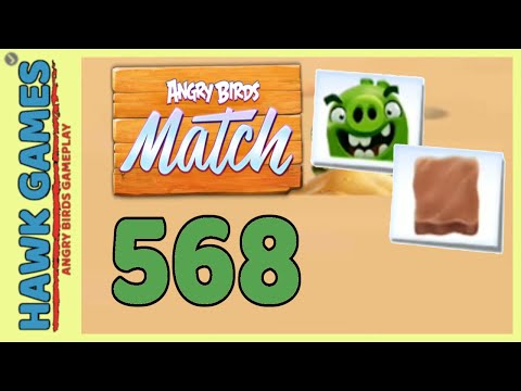 Angry Birds Match ⭐ Level 568 - Walkthrough, No Boosters