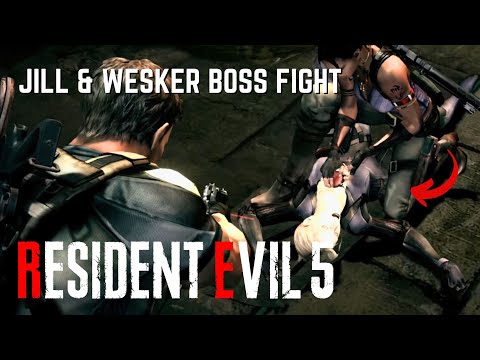 Resident Evil 5 - Jill & Wesker Boss Fight (EASY WAY!)