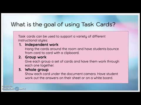 Differentiation Strategy: Task Cards