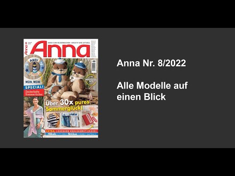 Anna Nr. 8/2022 - Alle Modelle auf einen Blick