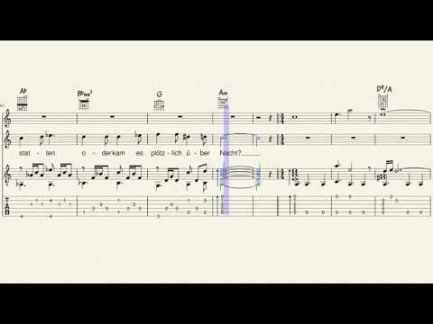 ♫ Das Paradies verwildert (Lied) -- Gitarre, Noten, Text -- Video Score