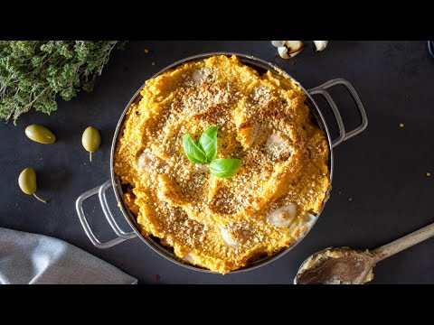 Vegan Baked Polenta Recipe with Tofu Ragout