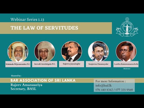 BASL Webinar 1.13: The Law of Servitudes