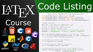 Display source code in LaTeX - source code listing