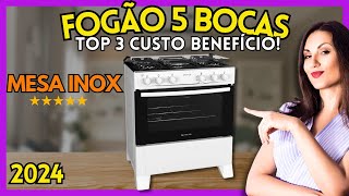 ????Qual o Melhor Fogao 5 Bocas Mesa Inox 2024? Melhor Fogao a Gas 5 Bocas Mesa Inox Custo Benefício