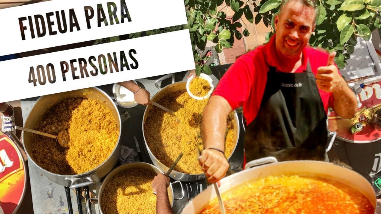 Así cociné fideua fácil para 400 personas. ¿Tu te atreverías