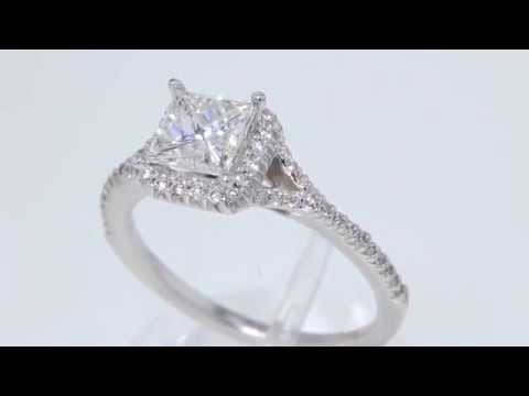 1.25CT Leo Princess Diamond "Ritani" Halo Engagement Ring IGI Cert/Appr $13K $4495