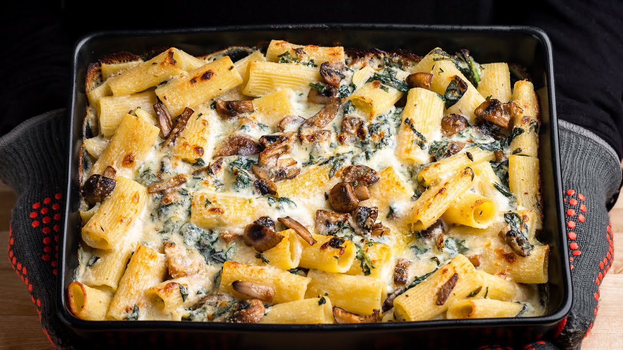 The Creamy Roasted Mushroom Baked Pasta I Crave Every Winter