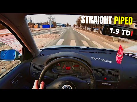 Straight Piped VW Golf 4 1.9tdi (AHF) | POV Drive