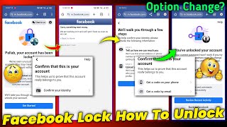 How to unlock facebook account option change 2024 | facebook Id locked confirm your identity problem